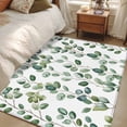 thumbnail image 4 of Eucalyptus Leaves Area Rugs 2.7'x5', Washable Small Throw Rugs for Kitchen Bedroom, Green Summer Botanical Watercolor Indoor Outdoor Rug Non-Slip Low Pile Carpet Runner Reversible Floor Mats, 4 of 8