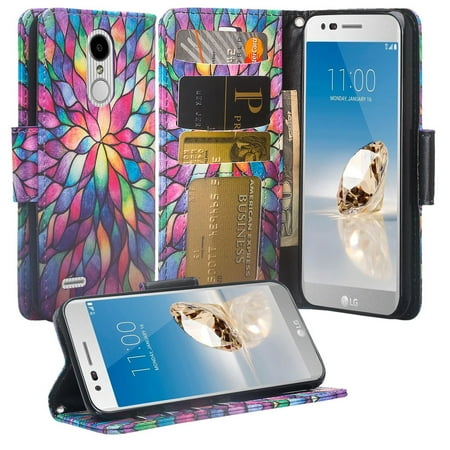LG Aristo 2 Plus/Rebel 4/Tribute Dynasty/Rebel 3 LTE/Zone 4/Fortune 2/K8 Plus/Risio 3/Aristo 2 Cute Wallet Phone Case [Kickstand] for Girls Women - (Nerdwallet Best Cell Phone Plans)