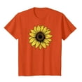 thumbnail image 4 of COMVALUE Cotton Summer Floral T-Shirt for Ladies Sunflower Graphic Print Short Sleeve Tee (Orange, XL), 4 of 4