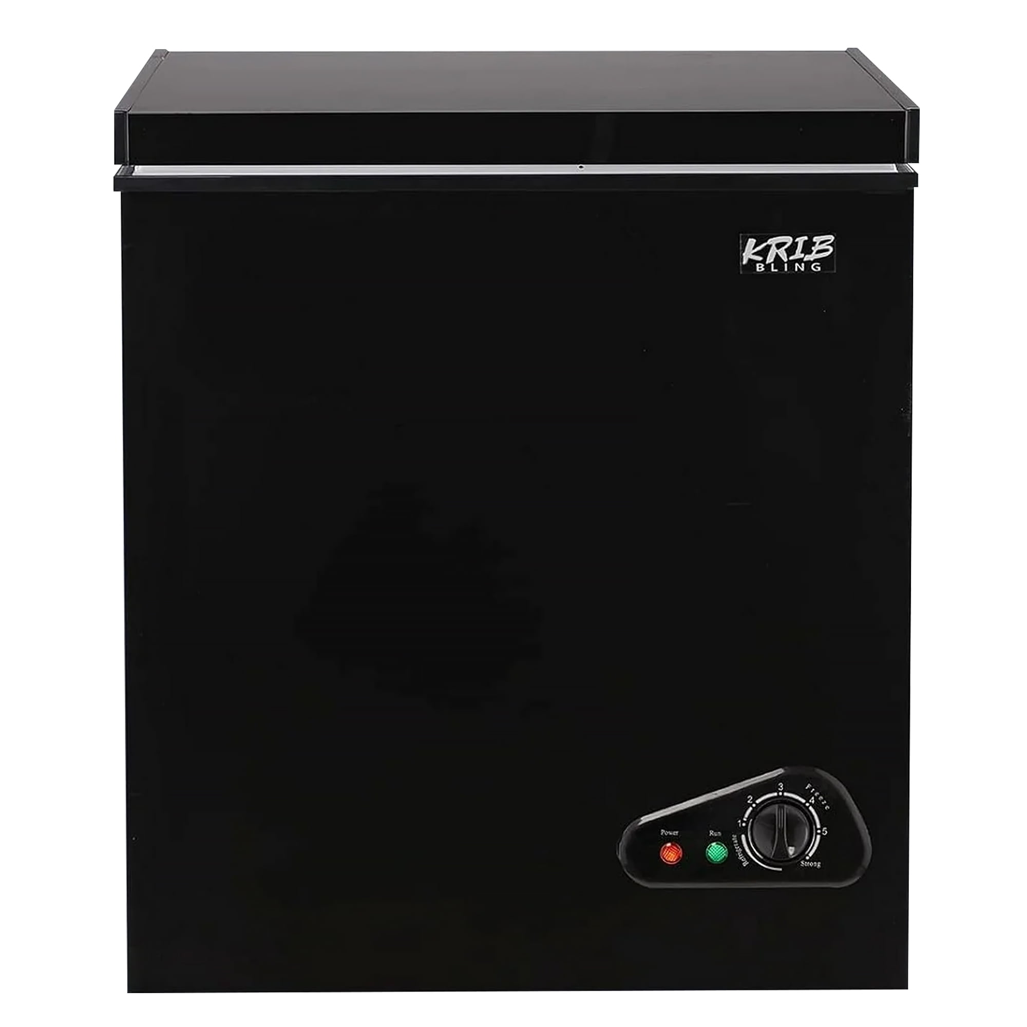 GGTB 5 Cu.ft Chest Freezer Refrigerator with Removable Basket, Top Open Door Compact Freezer, Adjustable Temperature for Home Kitchen Office Bar, Black