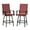 Red, variant on BizChair Patio Bar Height Stools Set of 2, All-Weather Textilene Swivel Patio Stools and Deck Chairs with High Back & Armrests in Navy
