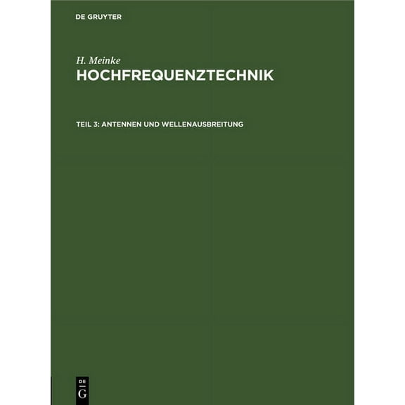 Antennen Und Wellenausbreitung, (Hardcover)