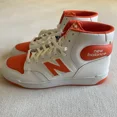 thumbnail image 2 of New Balance 480 Men Size 11 High Top Sneaker Orange White, 2 of 6