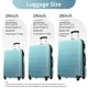 thumbnail image 2 of Merax Luggage Sets 3 Piece, Hardside Expandable Suitcase Set with Spinner Wheels, Lightweight Gradient Color Luggage 20+24+28 IN,Gradient Blue, 2 of 8
