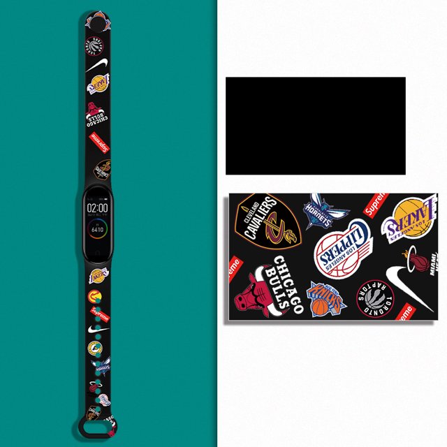 wirstband banda de silicona moda dibujos animados patrón correa para xiaomi mi band 5 4 3 para xiaomi miband 5 6 7 correa de reloj Gao Jiahui unisex