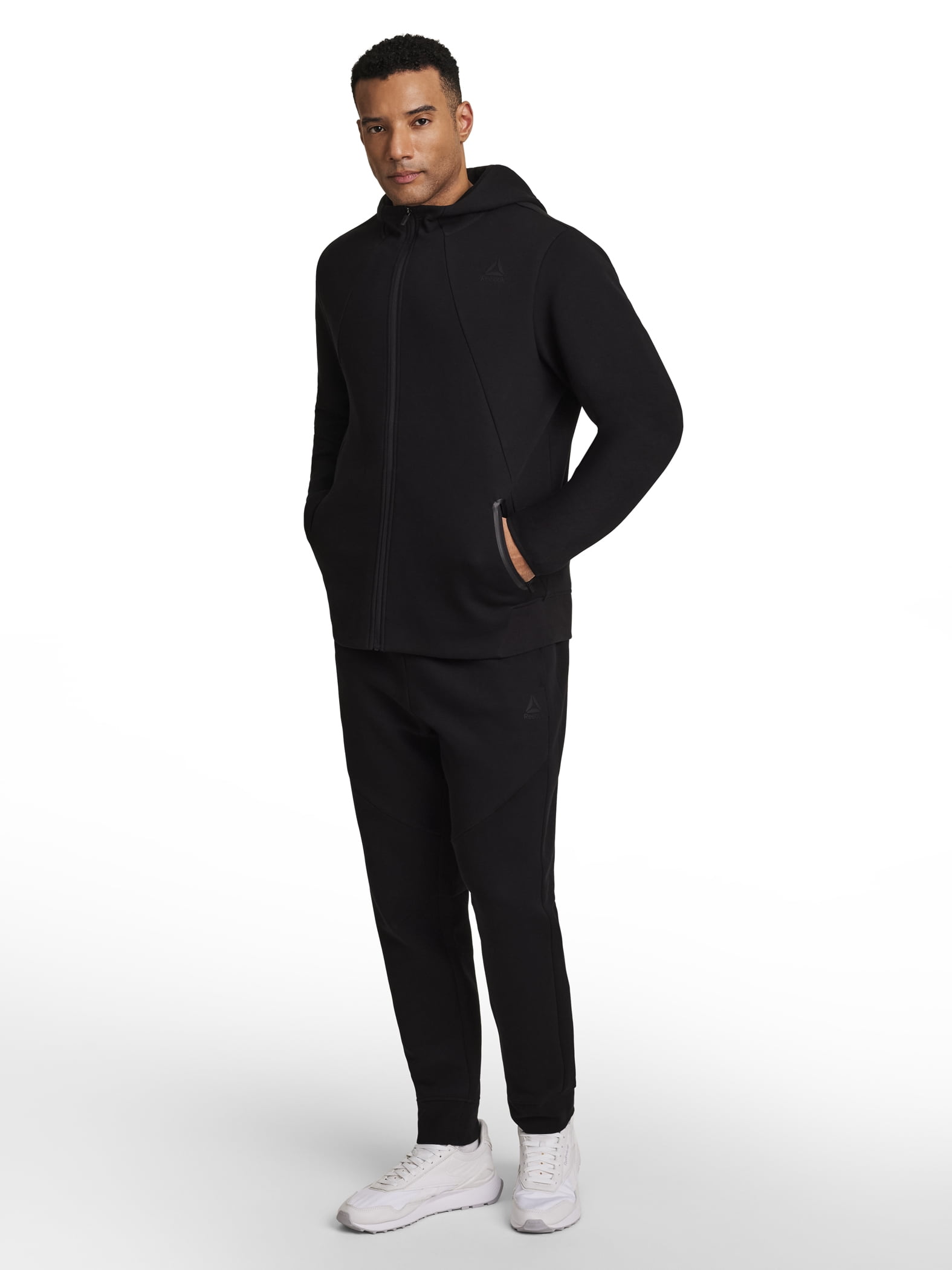 Reebok Men's and Big Men's Momentum Fleece Full Zip Hoodie, Sizes XS-5XL