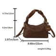 thumbnail image 3 of Sac à Main à Motif Tissé pour Femmes, Mini Sac à Main Stylé, Sac Hobo et Sac à Main Froncés Simples, 3 of 10