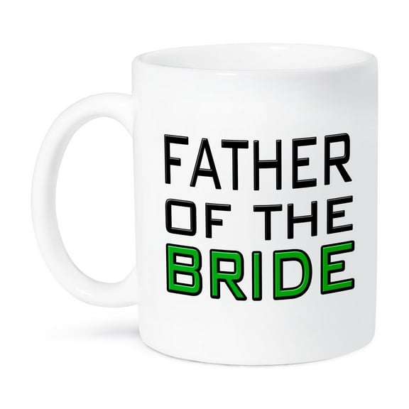 3dRose, Father of the Bride, Green, 15oz Mug