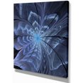 thumbnail image 2 of Symmetrical Blue Digital Fractal Flower - Floral Canvas Art Print, 2 of 3