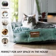 thumbnail image 3 of Cama para mascotas ClevaHome para gatos, perros y mascotas pequeñas de hasta 7 kg, redonda, verde, 3 of 7