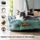 thumbnail image 3 of Cama para mascotas ClevaHome para gatos, perros y mascotas pequeñas de hasta 7 kg, redonda, verde, 3 of 7