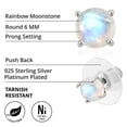 thumbnail image 5 of Moonstone Earrings for Women 925 Sterling Silver Platinum Plated Birthstone Moonstone Jewelry Cute Birthday Christmas Gifts for Women, 5 of 7