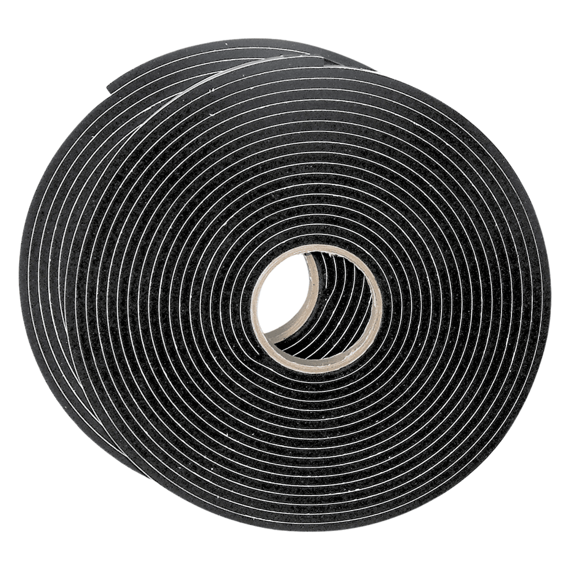 JVCC Medium-Density PVC Foam Tape [Single-Sided, Closed Cell] (SCF-02): 3/8 in. x 420 in. x 1/4 in. thick (Black)