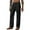 Black, variant on UVEASISHA Men's Casual Cargo Pants Cotton Drawstring Wide Leg Athletic Trousers Elastic Waist Workout Pants with Multi Pockets Sales Today,Black,XL