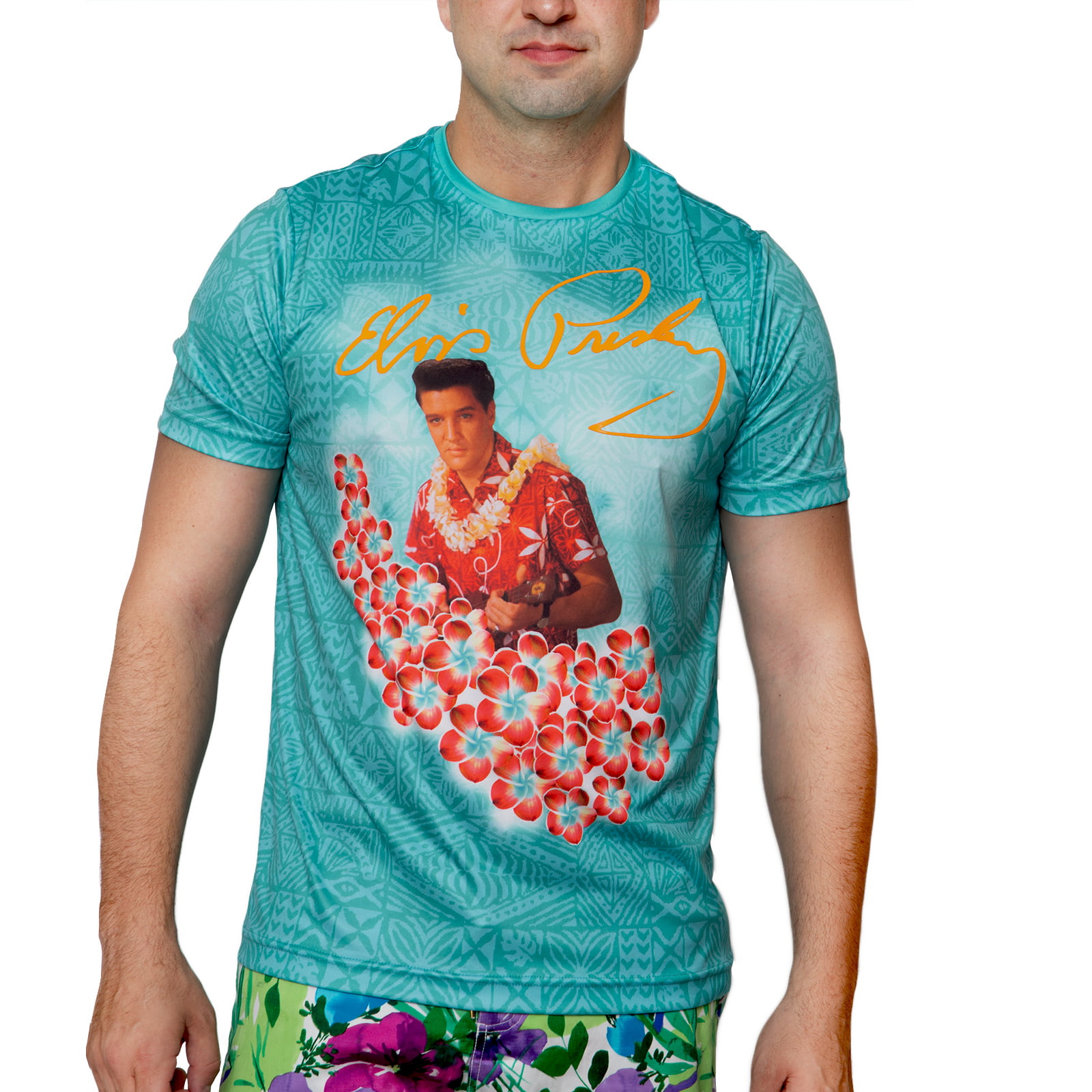Elvis Presley - Elvis Presley Aloha Men's and Big Men's Graphic T-shirt ...