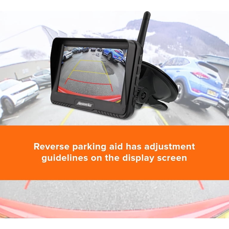Armor All USB Solar Powered Backup Camera with 4.3” LCD Display