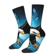 thumbnail image 1 of Balery Night Sky Forest Bald Eagle Calcetas Largas con Estampado para Hombre y Mujer – Suaves y Transpirables, Talla Única (US 5-11), 1 of 6