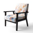 thumbnail image 3 of Designart « Symmetrical Abstractions Peach Blue Elegance » Fauteuil d'Appoint Rembourré Cubisme Pêche - Fauteuil Moderne pour Salon, 3 of 7