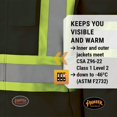 thumbnail image 3 of Pioneer High Visibility 7-in-1 Winter Bomber Jacket for Men - 100% Waterproof Safety Rainwear for Work - ANSI Class 1 Black, 3 of 8