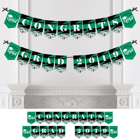 Green Grad - Best is Yet to Come - Green Graduation Bunting Banner - Party Decorations - CONGRATS GRAD