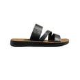 thumbnail image 2 of Corkys Womens Lydia Asymmetrical Fashion Slide Sandals (Black Snake, 11), 2 of 6