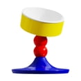 thumbnail image 1 of Comedero elevado para gatos con dibujos animados antivómitos, altura y ángulo ajustables. amarillo rojo azul, 1 of 9