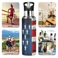 thumbnail image 4 of ALAZA Retro American Flag Water Bottle Insulated Flask Stainless Steel Straw Lid 20 oz, 4 of 6