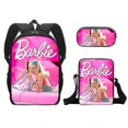 thumbnail image 2 of Bolso escolar Barbies, conjunto de tres piezas, bolso para bolígrafos de una sola capa de poliéster, bolso de hombro pequeño, mochila para niñas, inicio de temporada escolar para estudiantes, 2 of 5