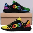 thumbnail image 6 of Unisex Fashion Rainbow Shoes, LGBT Sneakers for Men Women, Lightweight Breathable Running Walking Shoes Black Size 3.5, 6 of 7