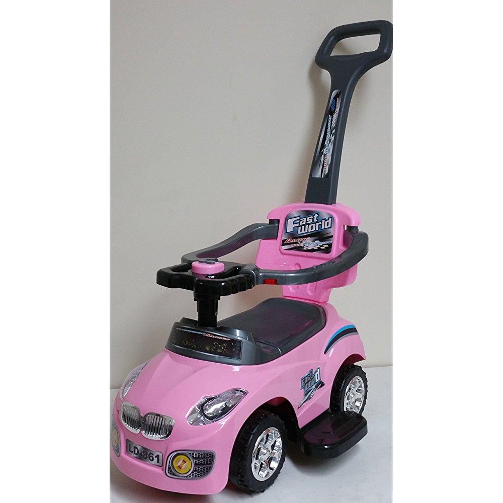 861 Pink Kid Ride on 3 in 1 Push Car Toddler Wagon W