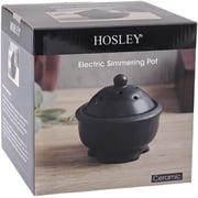 HOSLEY Ceramic Oil Warmer, Black