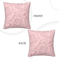 thumbnail image 3 of ZNDUO Square Home Decorative Throw Pillows, Corduroy Pink Floral pattern Couch Pillows, Throw Pillows for Bed, 18"x18", 3 of 8