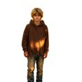 thumbnail image 2 of Tiijoy Halloween Boys Oversized Distressed Hoodie Trendy Streetwear Sweatshirt, Brown, Sizes 3-13, 2 of 3