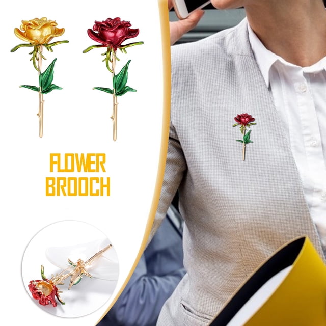 Broche Flor Ganfancp Europea Roja Mujer