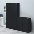 thumbnail image 2 of BESFUR Garage Cabinet, 36" Metal Storage Cabinet with Locking Doors and Shelves, for Home Office, Garage and Utility Room, 2 of 15