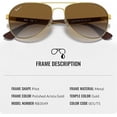 thumbnail image 3 of Ray-Ban RB3549 POLARIZED Pilot Shaped Sunglasses for Men & Women - Includes Official Rayban Eyewear Kit - Ideal Formal & Casual Wear Sunglasses - Brown Lens, 3 of 7