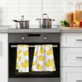 thumbnail image 4 of Yayeee 2 Pack Hand Towels for Bathroom 100% Cotton 16" x 28" Soft Absorbent Kitchen Towel, Yellow Rubber Ducks, 4 of 7