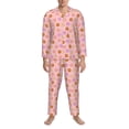 thumbnail image 3 of Sikiie Donuts Mens Pajama Set, Soft Warm Long Sleeve Sleepwear, Cozy Button-Down Pjs for Men-Small, 3 of 7