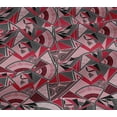 thumbnail image 5 of oneOone Viscose Jersey Bright Red Fabric Triangle & Art Geometric Sewing Craft Projects Fabric Prints By Yard 60 Inch Wide, 5 of 5