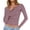 Wine, variant on Women Long Sleeve Shirts Cute Stripe Slim Crop Tops 2026 Spring Outfits Casual T-Shirt Underscrubs Layer Clothes