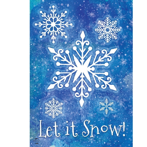 Briarwood Lane Winter Garden Flag 12x18 For Outdoor Snowflakes Seasonal Flags For Outside