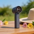 thumbnail image 7 of High Speed Handheld Turbo Fan, USB Rechargeable Portable Mini Fan With 199 Wind Speed LED Display Cooling Device, For Travel Outdoor Office Gym Summer Heat Relief Users, 7 of 7