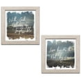 thumbnail image 1 of Gango Home Decor Contemporary Wild Wishes I With God & II Live by Faith by Laura Marshall (Ready to Hang); Two 12x12in Distressed Framed Prints, 1 of 5