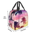 thumbnail image 3 of Honeii Tropical Palm Tree at Sunset Print Lunch Bag Women, Lunch Box Lunch Bag for Women Adult Men, Small Leakproof Cute Lunch Tote Large Capacity Reusable, 3 of 8