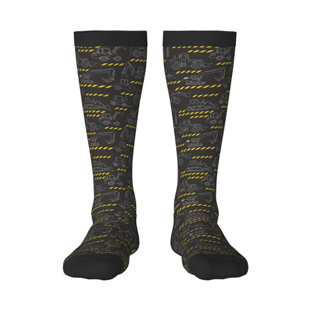 Balery Retro Excavator Calcetines novedosos Calcetines deportivos Calcetines hasta la rodilla Calcetines de algodón Calcetines originales y geniales