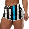 thumbnail image 6 of Women Shorts Casual High Waist Running Shorts Independence Day America Flag Printed Workout Gym Shorts For Leisure Travel, 6 of 7