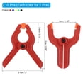 thumbnail image 2 of Pinzas de resorte Uxcell de 2 pulgadas, paquete de 10, clips fuertes flexibles de plástico antideslizantes, multicolor, 2 of 7