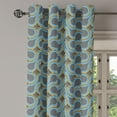 thumbnail image 3 of Ambesonne Modern Grommet Curtain, Twisted Tangled Lines, 50" x 54", Grey Marigold Pale Blue, 3 of 6