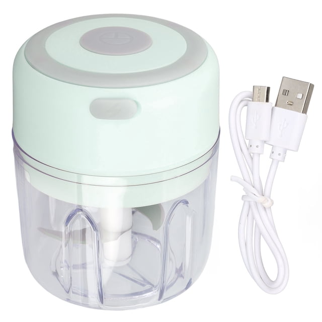 Picadora de ajo eléctrica gran capacidad motor potente procesador de alimentos Acero inoxidable 304 250 ml Nikou Verde