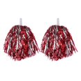 thumbnail image 2 of sunsanly 2Pcs Cheerleader Pom Poms Metallic Foil Cheerleader Pom Poms Hand Flowers with Handle for Sports Competitions Celebrations, 2 of 8